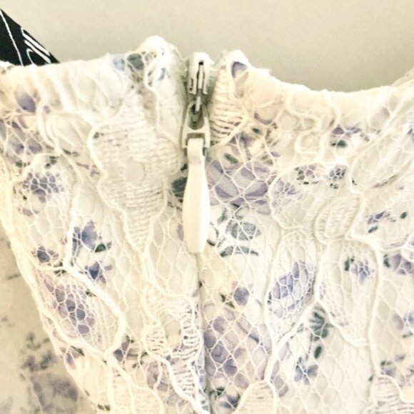 Cider Pastel Floral Lace Fairycore Princess Dress - Picture 5 of 6